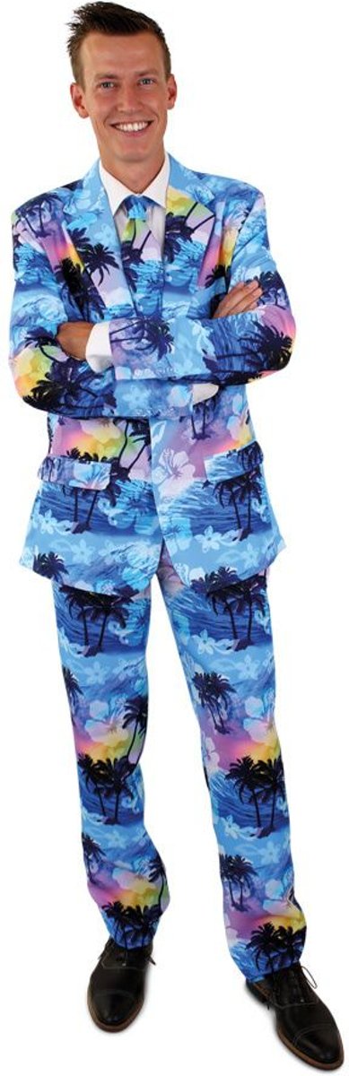 Hawaii & Carribean & Tropisch Kostuum | Dreadlock Holiday Tropische Vakantie | Man | Maat 46 | Carnaval kostuum | Verkleedkleding